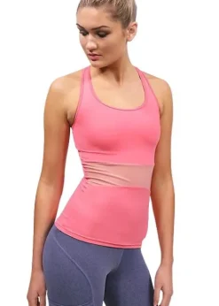 Outlet Acai Activewear Fitted Tank Top With Built-In Bra Acai Mid Pink