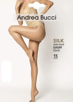 Shop Andrea Bucci Silk Satin Sheen Tights