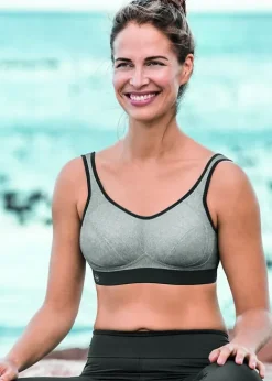 Hot Anita Care Post Mastectomy Extreme Control Bra Grey Heather