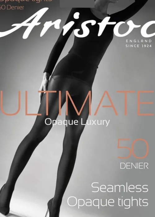 Outlet Aristoc Ultimate 50 Denier Seamless Opaque Tights Black
