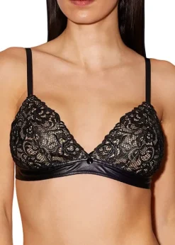 New Aubade Cuir De Rose Triangle Bra Laque