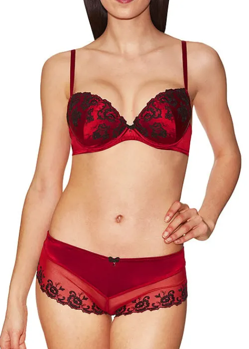 Discount Aubade Precieux Amour Push Up Bra Rouge Black