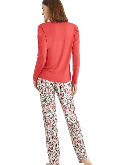 Fashion Blackspade Long Pyjama Set Mineral Red