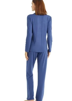 Store Blackspade Sapphire Magic Button Long Pj Set Indigo