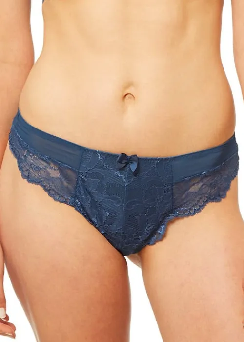 Online * Blush Harlow Lace Thong French Blue