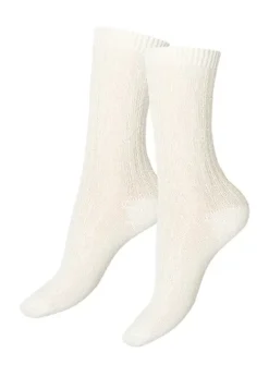 Outlet Charnos Cashmere Cable Socks Cream