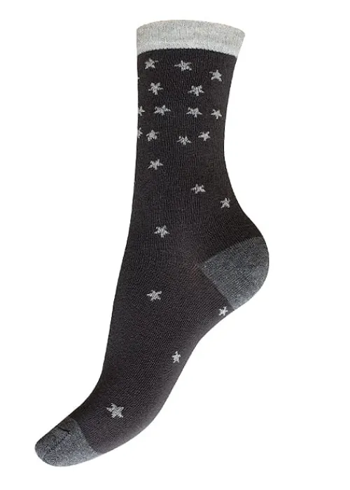 Best Charnos Moon And Stars Socks 3Pp Charcoal Mix