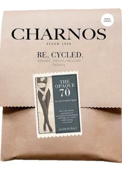 Shop Charnos Re Cycled Opaque 70 Tights Black