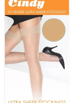Online Cindy 10 Denier Ultra Sheer Stockings Barely Black