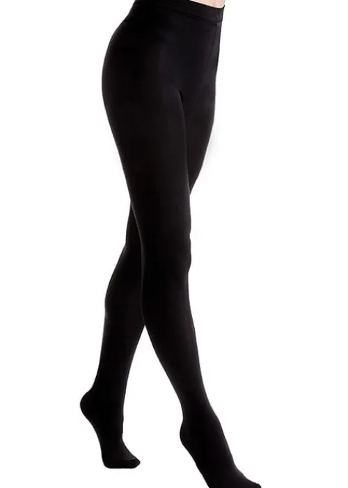 New Couture Velvet Feel 300 Fleece Lined Tights Black