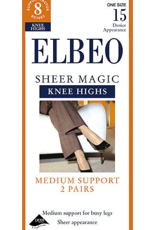 Sale Elbeo Sheer Magic Support Knee Highs 2Pp