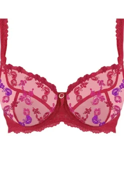 Cheap Empreinte Flora Underwired Low Necked Bra Rouge Tentation
