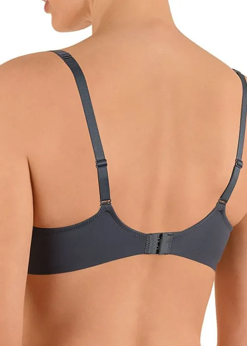 Best Felina Conturelle Solid Flower Memory Soft Bra Carbon Black