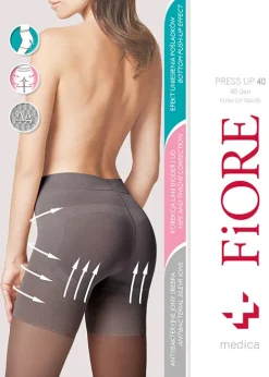 Fashion Fiore Bodycare Press Up 40 Shaping Tights Graphite