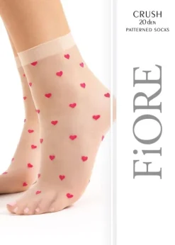 Cheap Fiore Crush Patterned Heart Ankle High Nude