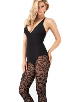 Discount Fiore Punk Star 30 Denier Tights Black