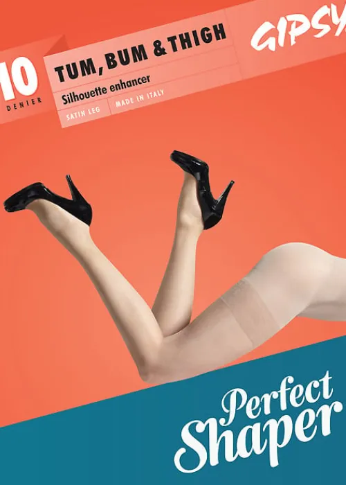 Hot Gipsy Tum Bum And Thigh 10 Sheer Shaper Tights