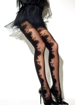 Flash Sale Girardi Chaque Fois Floral Tights Nero