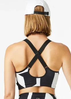 Online Goldbergh Lauren Black Font Sports Bra Black White