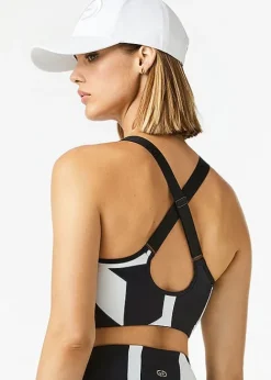 Online Goldbergh Lauren Black Font Sports Bra Black White
