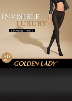 Shop Golden Lady Invisible Luxury 50 Denier Seamless Tights Black