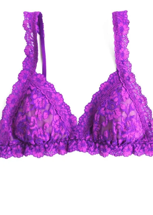 Online Hanky Panky Cross Dyed Padded Bralette Purple Velvet