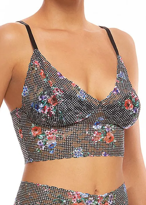Hot Hanky Panky Retro Longline Bralette Checkered Past