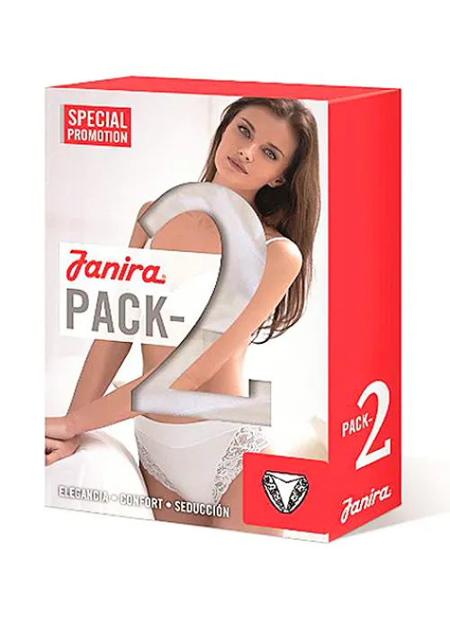 Fashion Janira Esencial Neri Briefs 2Pp White