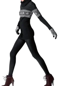 Online Le Bourget Chaud 100 Fleece Lined Black Tights Noir