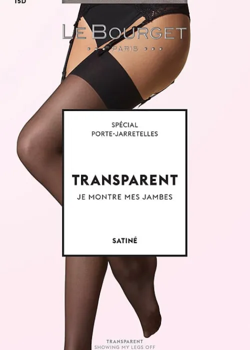 Sale Le Bourget Transparent Satine 15 Denier Stockings