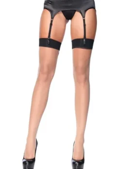 Shop Leg Avenue Baroque Cuban Heel Stocking Nude
