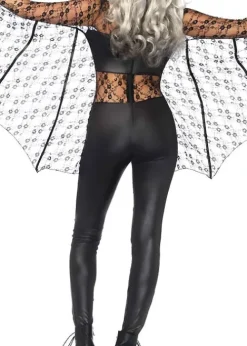 Best Sale Leg Avenue Magic Bat Catsuit With Matching Headband Black