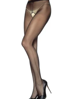 Hot Leg Avenue Nylon Crotchless Tights