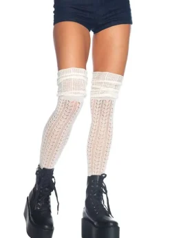 Best Sale Leg Avenue Pointelle Over The Knee Scrunch Socks