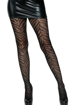 Cheap Leg Avenue Zebra Net Tights Black