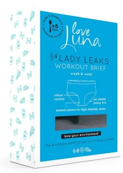 Best Love Luna For Lady Leaks Workout Midi Brief Black