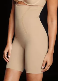 Hot Maidenform Bottom Solutions High Waist Thigh Slimmer Nude