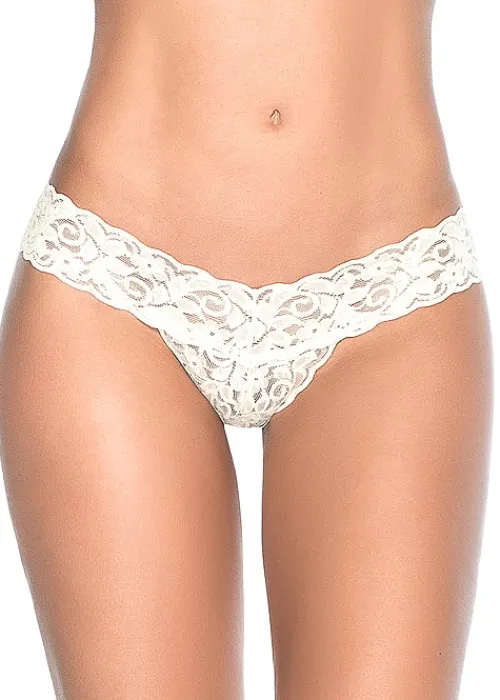 New Mary Portas Mapale Small Details Peekaboo Crotchless Lace Thong White