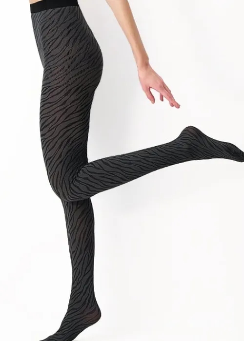 Fashion Oroblu City Savana Serpent Tights Grey Serpent