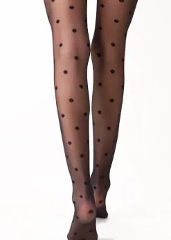 Flash Sale Oroblu Romantic Polka Dot Navy Tights Blue 11