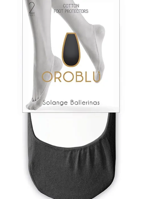 Hot Oroblu Solange Ballerinas Footlets 2 Pair Pack
