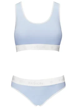 Fashion Passion Sports Edition Racer Back Bra And Bikini Brief Set Pale Blue