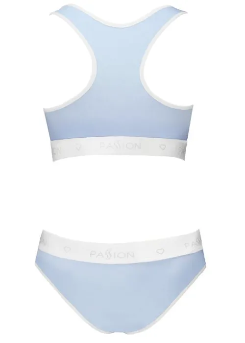 Fashion Passion Sports Edition Racer Back Bra And Bikini Brief Set Pale Blue