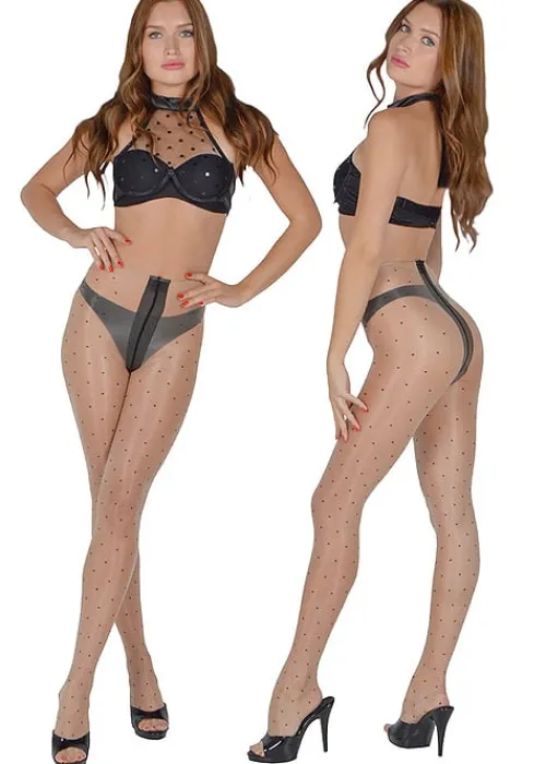 Shop Pearl and Poseidon Anastasia Sheer Polka Dot Tights