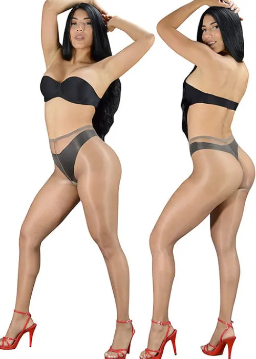 Clearance Pearl and Poseidon Marina Wet Look Sheer Tights