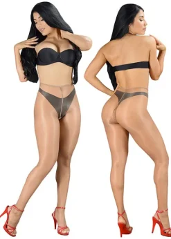 Clearance Pearl and Poseidon Marina Wet Look Sheer Tights