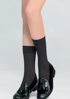 Best Sale Pierre Mantoux Veloutine 70 Coste Ankle High Blu Navy