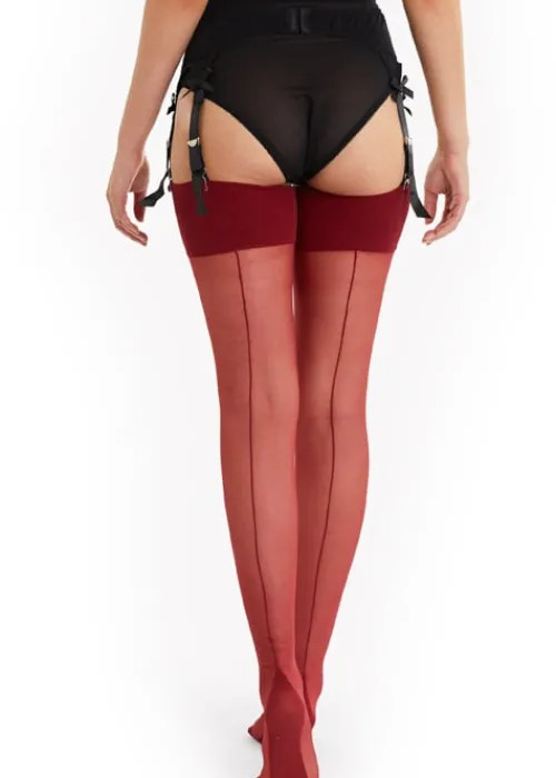 Shop Playful Promises Seamed Stockings Merlot