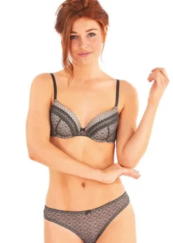 Fashion Pretty Polly Amber Padded Plunge Bra Slate