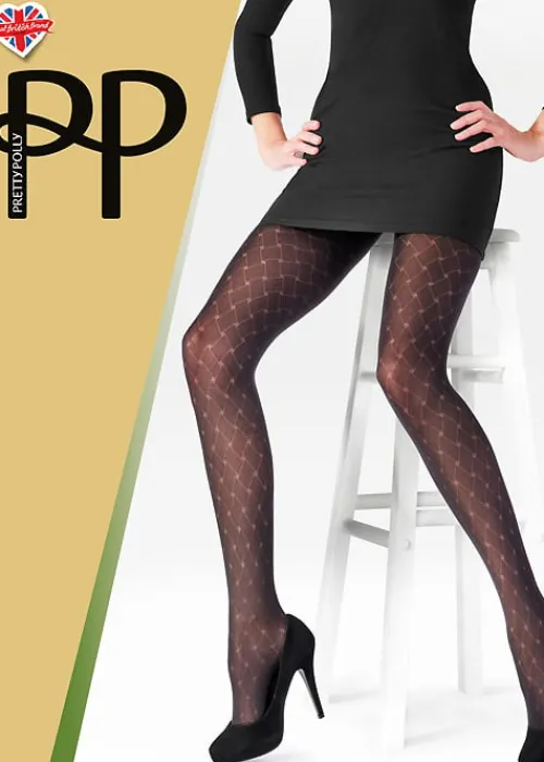New Pretty Polly Eco Diamond Tights Black
